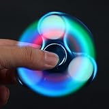 Kingko® LED Licht Fidget Hand Spinner Torqbar Finger Spielzeug EDC Focus Gyro Galvanisch glänzender Kreisel Kreisel (Blau) - 