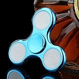 Kingko® LED Licht Fidget Hand Spinner Torqbar Finger Spielzeug EDC Focus Gyro Galvanisch glänzender Kreisel Kreisel (Blau) - 