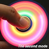 Spinner,CAMTOA LED Licht Hand Spinner Finger Fidget Spielzeug mit 3 Modus leuchtend,für ADD,ADHS,Angst und Autismus Erwachsene Kinder Tri-Spinner Blau - 