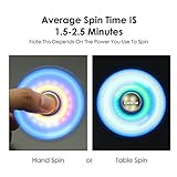 Spinner,CAMTOA LED Licht Hand Spinner Finger Fidget Spielzeug mit 3 Modus leuchtend,für ADD,ADHS,Angst und Autismus Erwachsene Kinder Tri-Spinner Blau - 