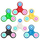 Mianova LED Hand Finger Spinner Fidget Pocket Anti Stress Konzentration Spielzeug Finger Stresslöser für EDC ADS ADH Angstzustände Erwachsene Kinder Aqua - 