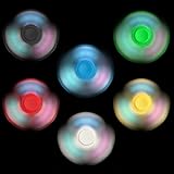 Mianova LED Hand Finger Spinner Fidget Pocket Anti Stress Konzentration Spielzeug Finger Stresslöser für EDC ADS ADH Angstzustände Erwachsene Kinder Aqua - 