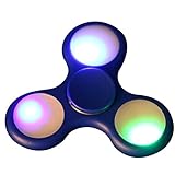 ALISIAM 8 Farbe wählen fidget spinner LED bunt leuchtend Finger Spinner Spielzeug Fidget toys Geschenke für Kinder und Erwachsene (Marineblau)
