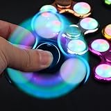 Hand Spinner LED Licht Fidget Hand Spinner Finger Spielzeug EDC Focus Gyro Spielzeug (Blau) - 