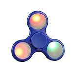 LED Fidget Spinner FeBite Tri Finger Spielzeug EDC Hand Toy Perfekt für Enhanced Concentration, Reduced Anxiety für Kinder und Erwachsene (LED blau) - 