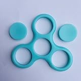 Fidget Hand Spinner Leuchtend Finger Finger Toys Hand Spirale|Lager aus Keramiken | Gift für Kinder Erwachsene (Blau led) - 