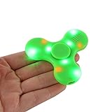 Prettyuk Lustige LED-Lichtschalter MINI BT Lautsprecher Musik EDC Hand Spinner Kinder Erwachsene Fidget Toy (GRÜN)