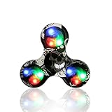 Fidget Spinner, Switchali Spinner Star Brass Hand Toy Finger Bar Pocket neon grün Tri-Spinner Fidget Spielzeug Focus Spielzeug mit Hybrid-Keramik Lager Ultra Spinner Fidget Spielzeug für die Hand / Finger als Ablenkung aus Teilcarbon mit Drei / Trio Kugellager Perfekt, Angstzustände und Autismus Erwachsene Kinder (A) - 