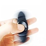 Fidget Spinner Metall Schwarz, GIM Hand Spinner Spielzeug, Bis zu 3 Minuten, Fingerspitze Gyro EDC Focus Spielzeug für Kinder & Erwachsene (Schwarz) - 