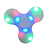 Etopfashion LED Light Switch MINI Bluetooth Speaker Music EDC Hand Spinner für Kinder Erwachsene Funny Fidget Toy