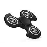 Fidget Spinner - OKCS - Spielzeug Tri Spinner Stresslöser Konzentration Toy Kinder Erwachsene - Schwarz -