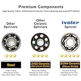 [2 Stücke] iVoler Fidget Toys Hand Tri Spinner Finger Spielzeug Ultra Durable Ultra Schnelle Fidget Spinner Hand Toy mit Hybrid-Keramik Lager - Perfekt für ADD, ADHD, Entlastet, Autismus und Angst und Entspannung für Kinder und Erwachsene (Schwarz & Rot) - 