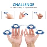 SAVFY Fidget Spinner Finger Hand Spinner Keramik Lager für Autismus EDC Bremskraftbegrenzer Entlastet und Entspannung für Kinder und Erwachsene, Blau - 