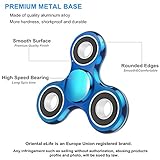 Oriental eLife Fidget Spinner, EDC Tri Finger Hand Metall Aluminium Legierung Spielzeug für Erwachsene Kind, Blau -