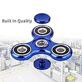 Oriental eLife Fidget Spinner, EDC Tri Finger Hand Metall Aluminium Legierung Spielzeug für Erwachsene Kind, Blau -