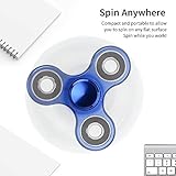 Oriental eLife Fidget Spinner, EDC Tri Finger Hand Metall Aluminium Legierung Spielzeug für Erwachsene Kind, Blau -