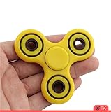 Spinner Fidget Spielzeug für die Hand / Finger als Ablenkung aus Teilcarbon mit Drei / Trio Kugellager wie bei Inlineskates von TK Gruppe (gelb)