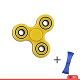 Spinner Fidget Spielzeug für die Hand / Finger als Ablenkung aus Teilcarbon mit Drei / Trio Kugellager wie bei Inlineskates von TK Gruppe (gelb) - 