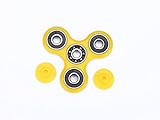 Kaily Zwei Fidget Spinner Stress Linderung für Kinder und Erwachsen Hochgeschwindigkeits und drehen 100S bis 225S Beide Hand Spinner(Schwarz/Gelb) - 