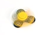 Kaily Zwei Fidget Spinner Stress Linderung für Kinder und Erwachsen Hochgeschwindigkeits und drehen 100S bis 225S Beide Hand Spinner(Schwarz/Gelb) - 