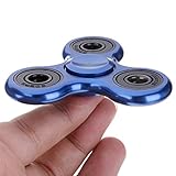 Omiky® Fidget Hand Tri Spinner Metal EDC Spielzeug Stocking Stuffer Geschenk Für Kinder / Erwachsene (Blau) - 