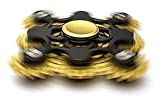 Edler Fidget Spinner 9 Zahnräder aus Metall lange Drehzeit bis 5 min + Metallbox Hand Toy Finger Spielzeug (schwarz) - 4