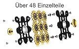 Edler Fidget Spinner 9 Zahnräder aus Metall lange Drehzeit bis 5 min + Metallbox Hand Toy Finger Spielzeug (schwarz) - 7