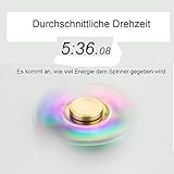 Hand Fidget Spinner Mehrfarbig Multicolor Rainbow, 8 Minuten Deutsche Lager Haltung Spinnere Metall, Fingertip Gyro EDC Tri Spinner (Runde) - 2