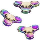 Hand Fidget Spinner Mehrfarbig Multicolor Rainbow, 8 Minuten Deutsche Lager Haltung Spinnere Metall, Fingertip Gyro EDC Tri Spinner (Runde) - 3