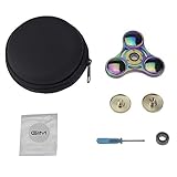 Hand Fidget Spinner Mehrfarbig Multicolor Rainbow, 8 Minuten Deutsche Lager Haltung Spinnere Metall, Fingertip Gyro EDC Tri Spinner (Runde) - 6