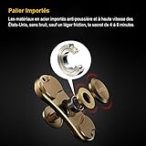 Fidget Spinner | Hand Spinner | infinitoo Fidget Spielzeug aus Messing | Spinner Gold Drehzeit 4-6 Minuten| Tolles Geschenk für Kinder und Erwachsene | Stresslöser Stress reduzierer | Perfekt für den Einsatz zu Hause, in Schulen, Picknick, Kindertagesstätten etc. - 6