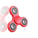 Oummit Hand Spinner Fluoreszierende Gyro Finger für Kinder und Erwachsene Anti-Angst Verringerung der Stress ideal zum Entspannen und zu konzentrieren. (Rot) -