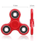 Oummit Hand Spinner Fluoreszierende Gyro Finger für Kinder und Erwachsene Anti-Angst Verringerung der Stress ideal zum Entspannen und zu konzentrieren. (Rot) -