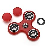 Fidget Tri (dreifach) Spinner Special Version mit 4 Hochleistungs Kugellagern Anti Stress Kreisel Hand Spielzeug in Rot von VAPIAO - 