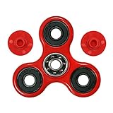 KIPTOP Hand Spinner Toys Finger Spielzeug Ultra Durable High Speed 30 S - 3MIN (Abhängig von Ihrer Kraft) Spins Spielzeug - Perfekt Geschenke für Kinder und Erwachsene (Rot) - 