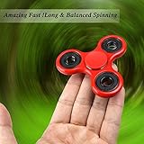 KIPTOP Hand Spinner Toys Finger Spielzeug Ultra Durable High Speed 30 S - 3MIN (Abhängig von Ihrer Kraft) Spins Spielzeug - Perfekt Geschenke für Kinder und Erwachsene (Rot) - 