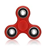 Fidget Spinner – OKCS – Spielzeug Tri Spinner Stresslöser Konzenztration – Rot - 2