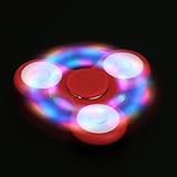 Fidget Spinner ,QHJ Prime LED zappeln Spinner Angst AttentionToy Spielzeug - Perfekt für Angst und Entspannung für Kinder und Erwachsene Schnelle Lieferung (Red) - 