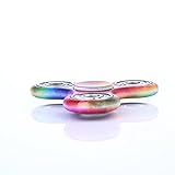 Fidget Spinner, Switchali Spinner Star Brass Hand Toy Finger Bar Pocket neon grün Tri-Spinner Fidget Spielzeug Focus Spielzeug mit Hybrid-Keramik Lager Ultra Spinner Fidget Spielzeug für die Hand / Finger als Ablenkung aus Teilcarbon mit Drei / Trio Kugellager Perfekt, Angstzustände und Autismus Erwachsene Kinder (A) - 