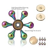 Spinner Fidget Spielzeug,ZOTO Zinklegierung Tri-Spinner Finger Training,Bunt Hand Stressabbau Spielzeug Perfekt für ADS, ADHS, Angstzustände und Autismus Erwachsene Kinder - 