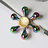 Spinner Fidget Spielzeug,ZOTO Zinklegierung Tri-Spinner Finger Training,Bunt Hand Stressabbau Spielzeug Perfekt für ADS, ADHS, Angstzustände und Autismus Erwachsene Kinder - 