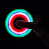 Omiky® LED-Licht Hand Spinner Fidget Spielzeug Finger Spielzeug Gyro Geschenk für Autismus ADHS (#C) - 
