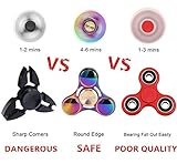 SEGURO Bunt Fidget Hand Spinner 4-6 Min Finger Spielzeug Titanlegierung Mehrfarbig Rainbow Tri-Spinner Fidget Toys EDC Focus Stress Reducer für Entlastet, Autismus, Zeit totschlagen, Entspannung - 